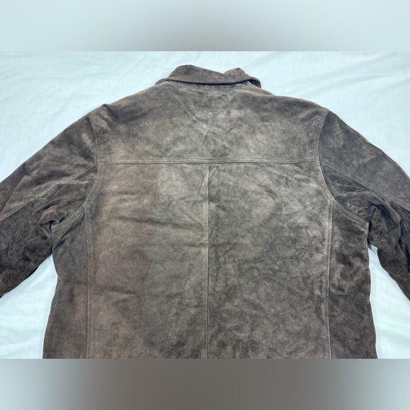 Eddie Bauer + Seattle Suede Edition Jacket Gold Quilt Insulation Washable Zip XL - Picture 16 of 16